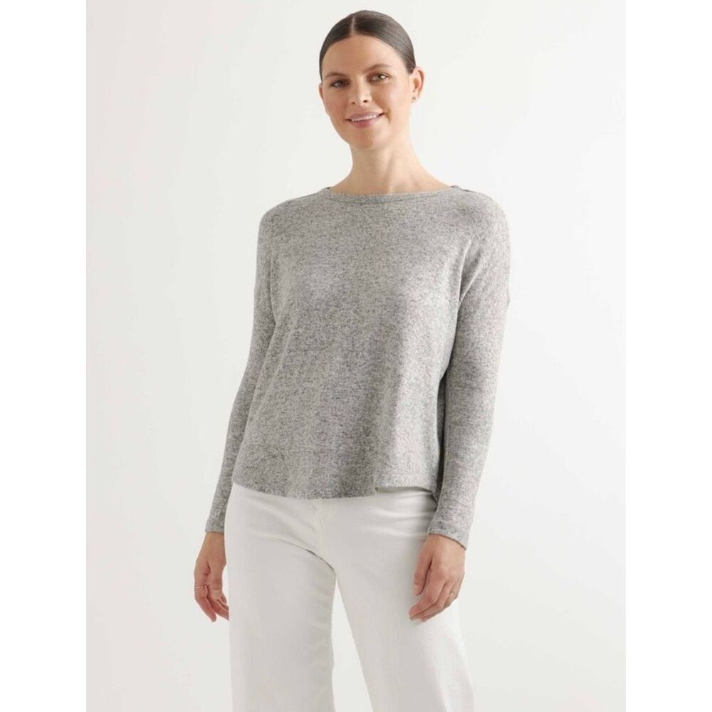 ✨Quince Brushed Lounge Long Sleeve Marled Grey Sz XL Tee✨